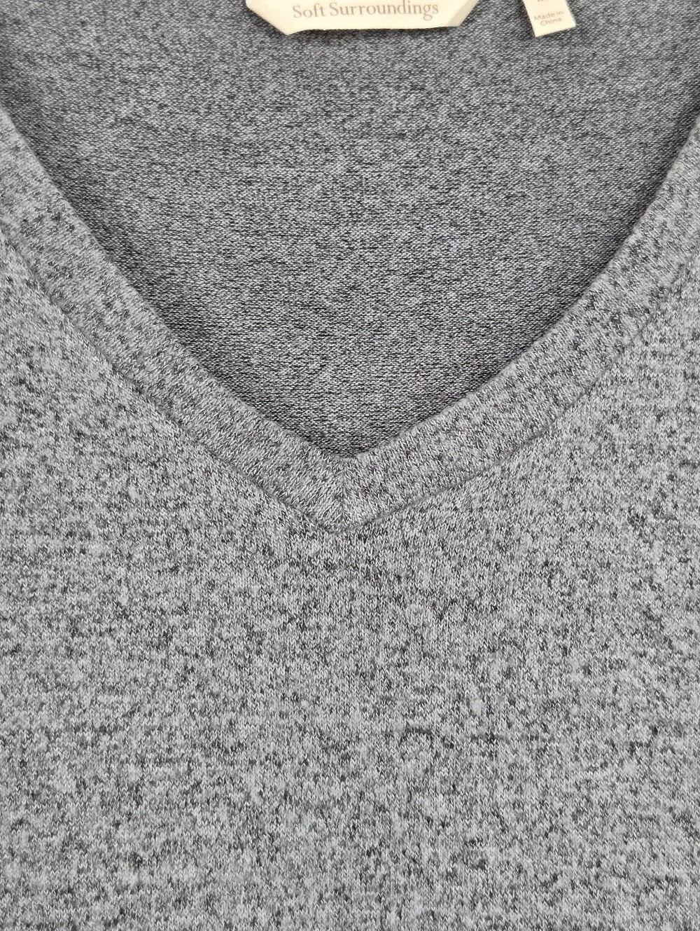 Soft Surroundings Easy Living Cozy Lounge Heather Gray Drawstring Dress Size M - Picture 5 of 9